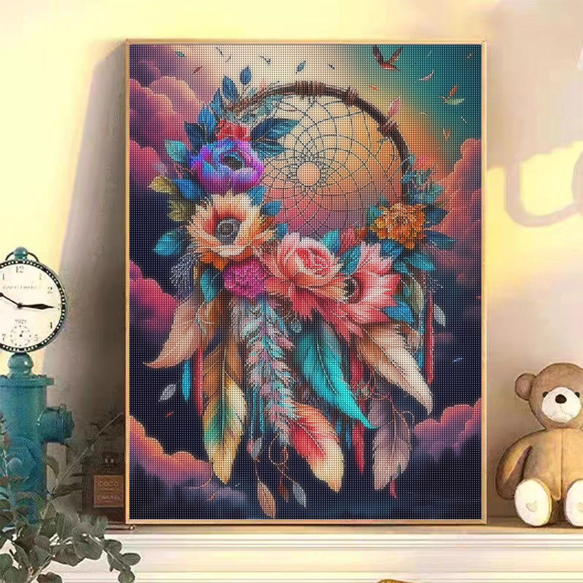 SDOYUNO Diamond Painting Dream Catcher Butterfly Landscape Embroidery Rose Flower Animal Art Gift Needlework Full Kits 30x40cm