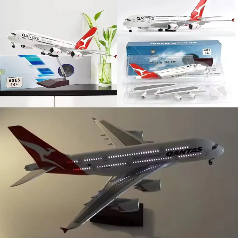 

Масштаб 1/130 Самолет Boeing B787/A380 Dreamliner Самолет QANTAS Airways Airlines Модель Легкая коллекция самолетов ДИплей