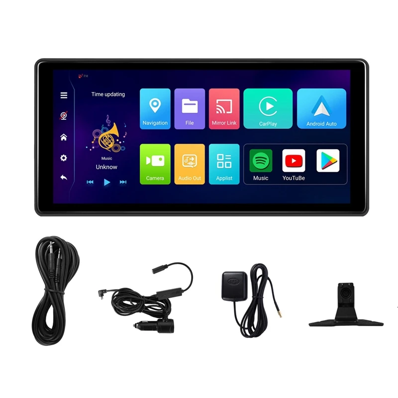 

A80P-10.36Inch Android Car Monitor 4+64G WIFI Multimedia Player Wireless Carplay Android Auto GPS Navigation AUX/FM Car Audio