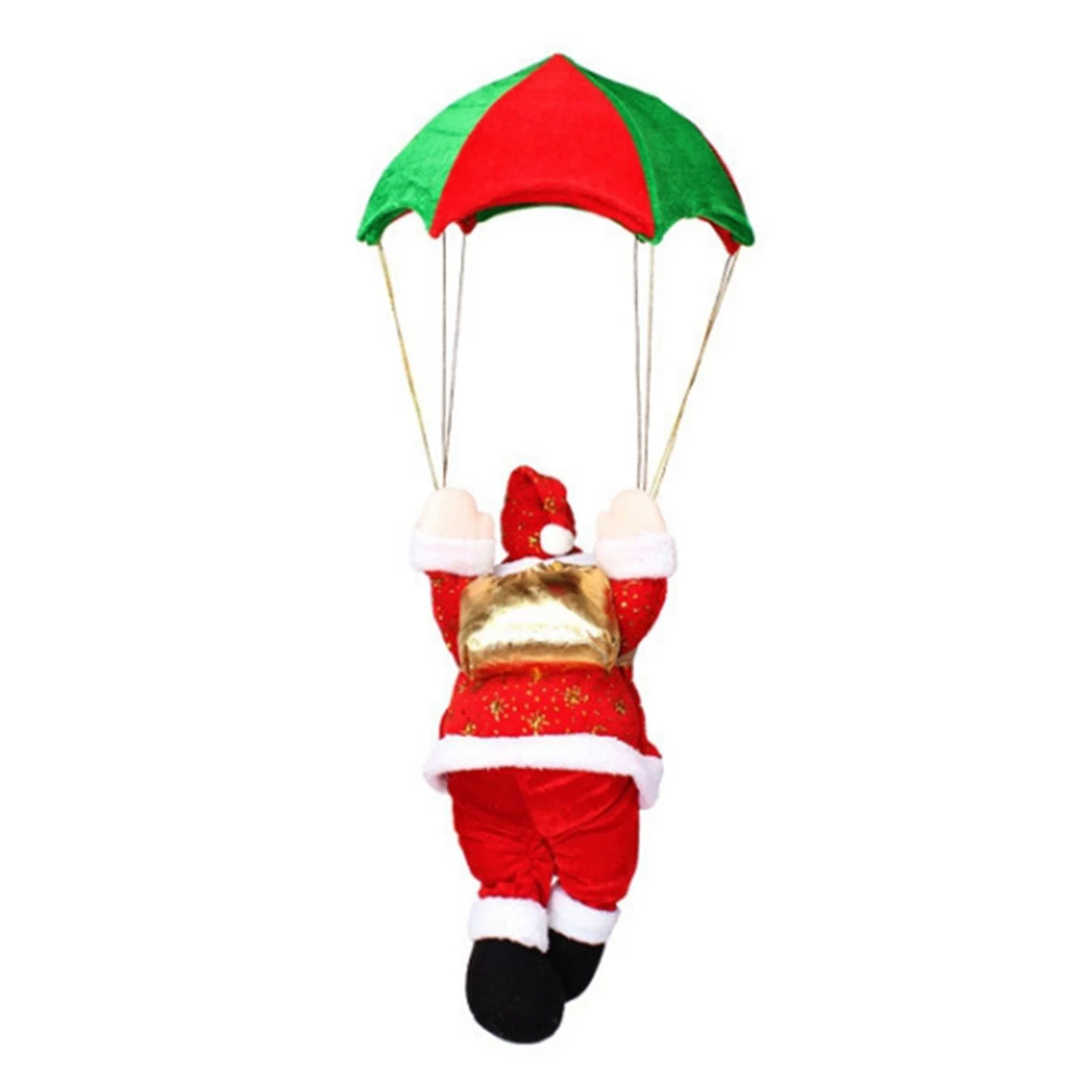 Paracaídas de Papá Noel, decoraciones navideñas, paracaídas al aire libre, muñeca de Papá Noel, colgante, adornos de decoración de Año Nuevo