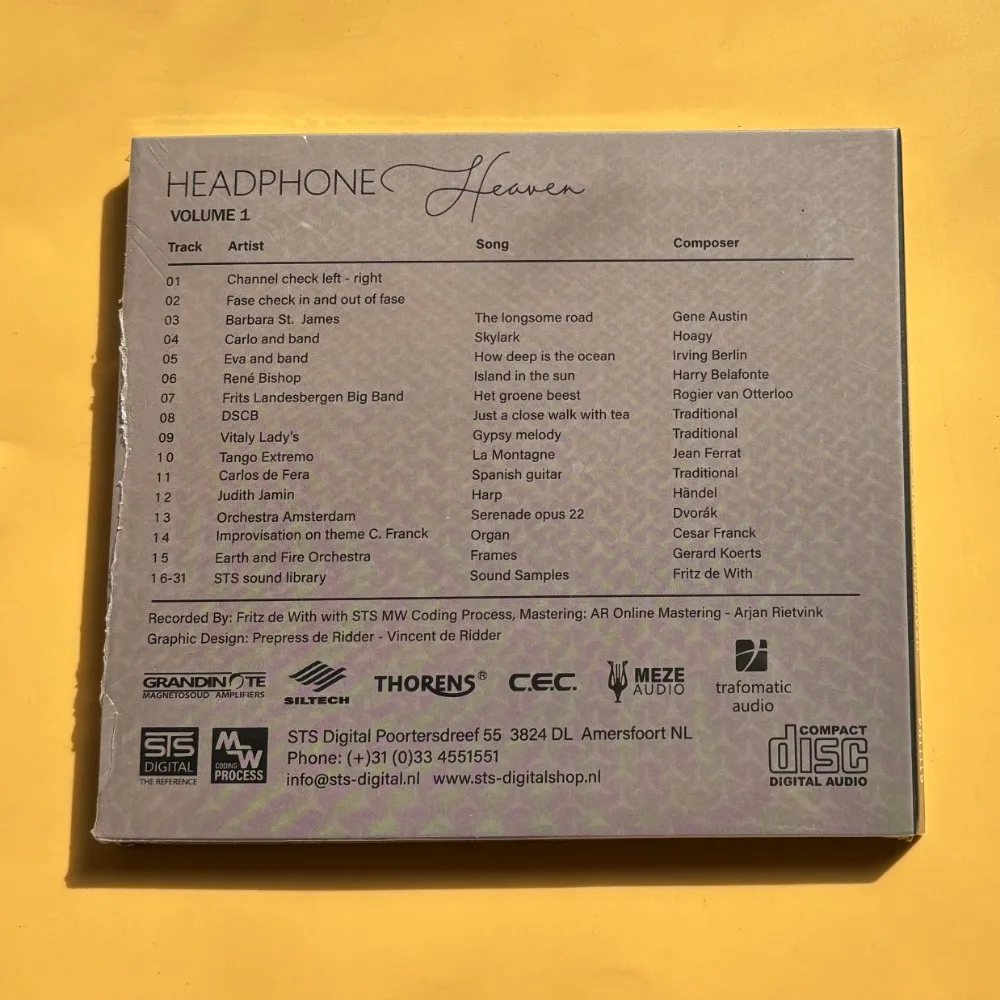 Netherlands STS 463rd Issue Headphone No.1  Audiophile Test Disc New Mastering Technology Rich Texture Brand New Sealed In Stock