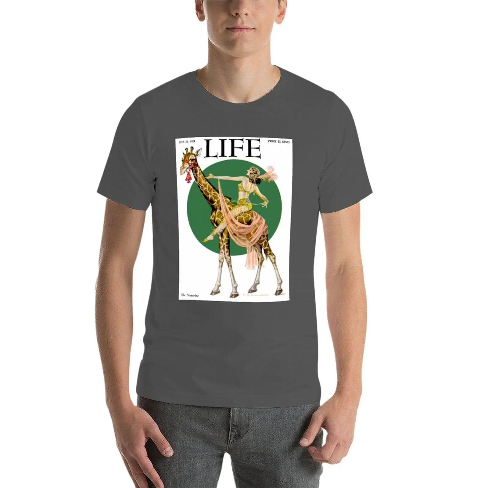 الحياة: خمر 1921 مجلة الإعلان تي شيرت مطبوع رجل تي شيرت عالية الجودة الفاخرة العلامة التجارية رجل تي شيرت القطن تي شيرت