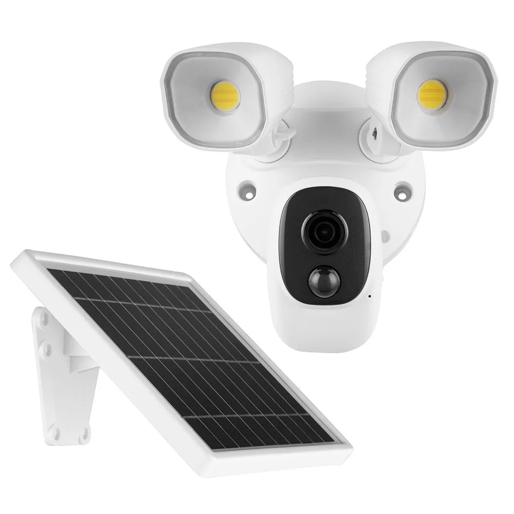 

2022 Home Security Floodlight Camera Smart Wireless 1080P Outdoor Security Flood Light Camera With Solar Panel Dropshipping