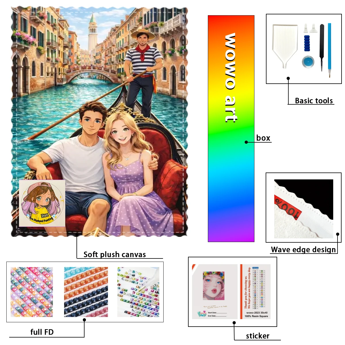 

【eva Diamond Art】Yate para parejas 100% resin FD+ab+yg Diamond Stamping Kit Perfect Masterpiece worth Buying