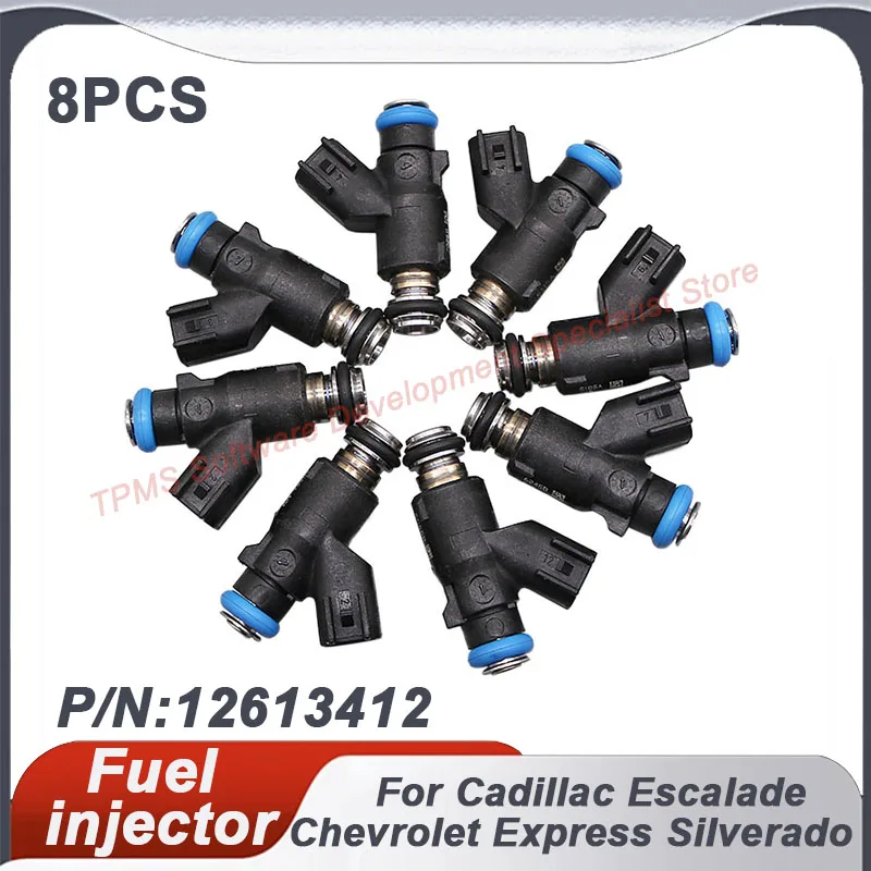 

8PCS 12613412 Fuel injector For Chevrolet Express Silverado Suburban Tahoe GMC Sierra Yukon Cadillac Escalade