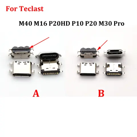10-100pcs For Teclast M40 M16 P20HD P10 P20 / M30 Pro 10.1 Inch Type C USB Charging Dock Charge Socket Port Plug Connector