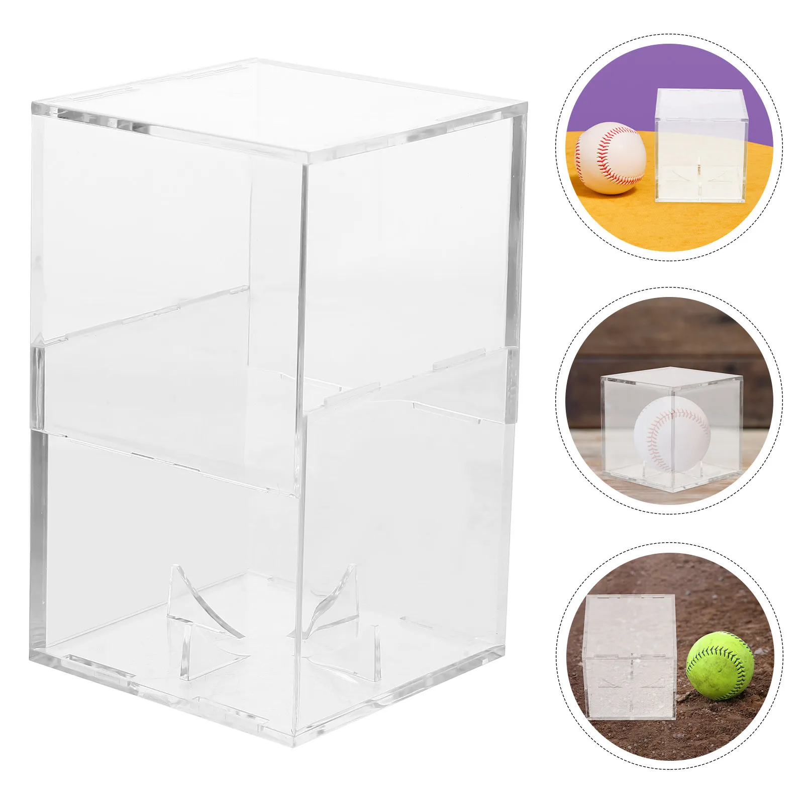 

tennis ball case Baseball Display Stand Transparent Storage Box Baseball Holder Acrylic Box