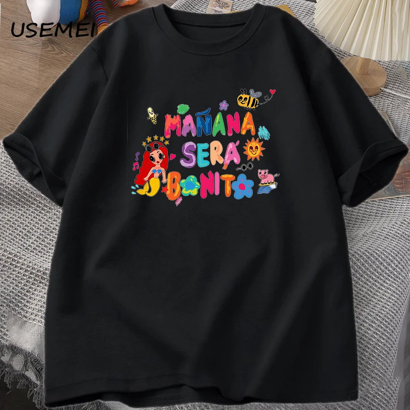 Manana Sera Bonito T-shirts Women Men Colombia Singer Karol G T Shirt Cotton Short Sleeve Harajuku Tees Funny Graphic T Shirts