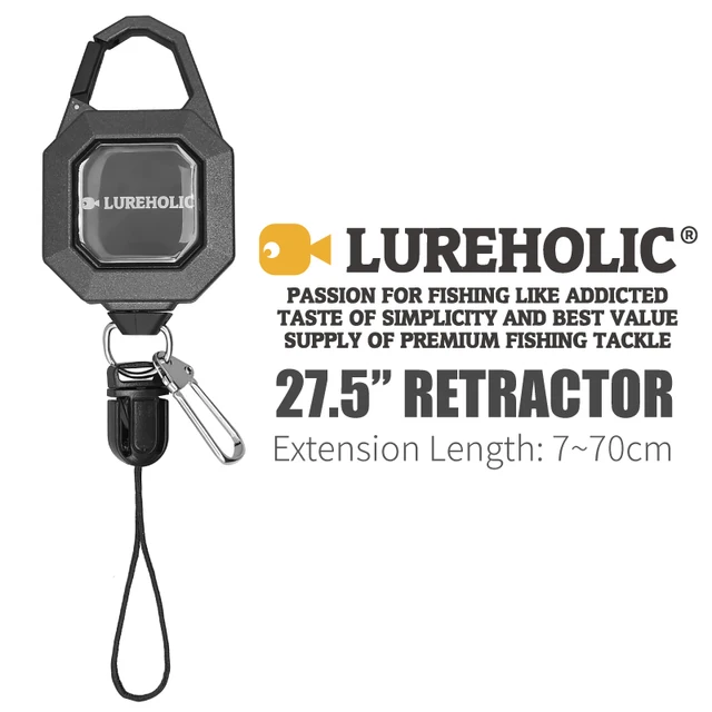 Zwijacz Lureholic 27,5” z blokadą zatrzymującą, długość przedłużenia: 7 ~ 70 cm, szybki haczyk do łowienia na przynęty i łowienia okoni