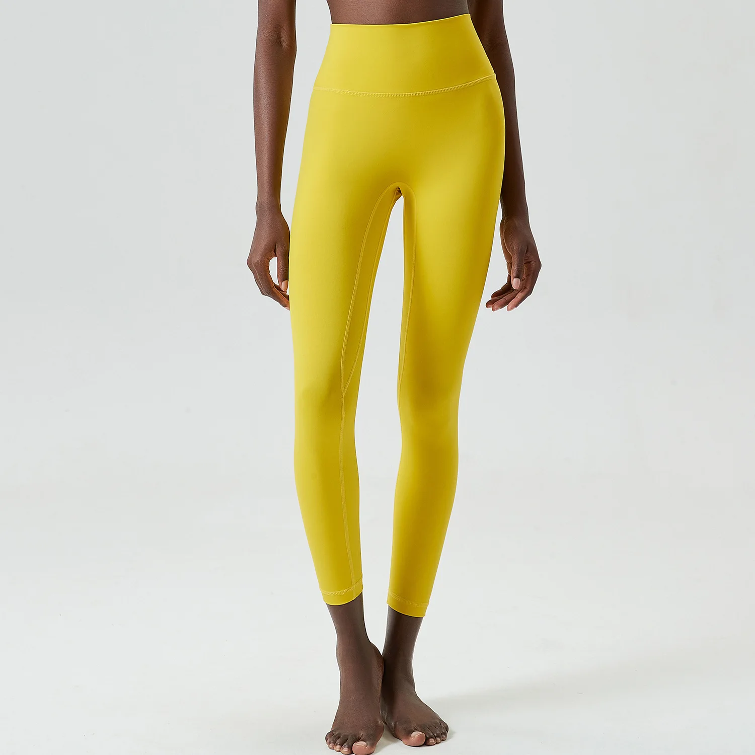 

25% spandex high-strength cross-border high-waisted yoga pants, nude fitness tight-fitting leggings, black running pants