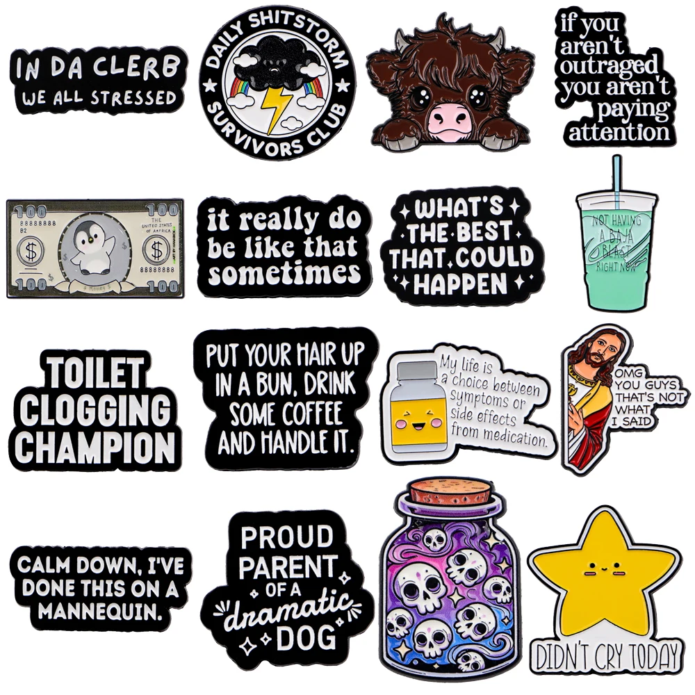 

Булавки для лацканов WEIRD GIRLS для рюкзаков, эмалированная булавка для мужчин и женщин, броши, булавки для одежды, металлические значки, ювелирные аксессуары