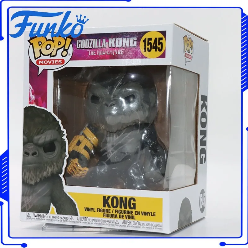 Figuras Funko Pop Originales de Películas # Figura de acción coleccionable de vinilo Kong Godzilla x Kong The New Empire, modelo de juguete para regalo.