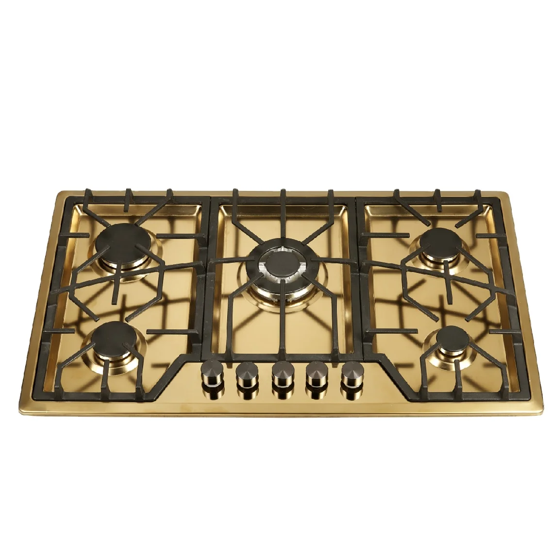 أجهزة المطبخ المنزلية رائجة البيع المدمج في موقد غاز الفولاذ المقاوم للصدأ 5 شعلة