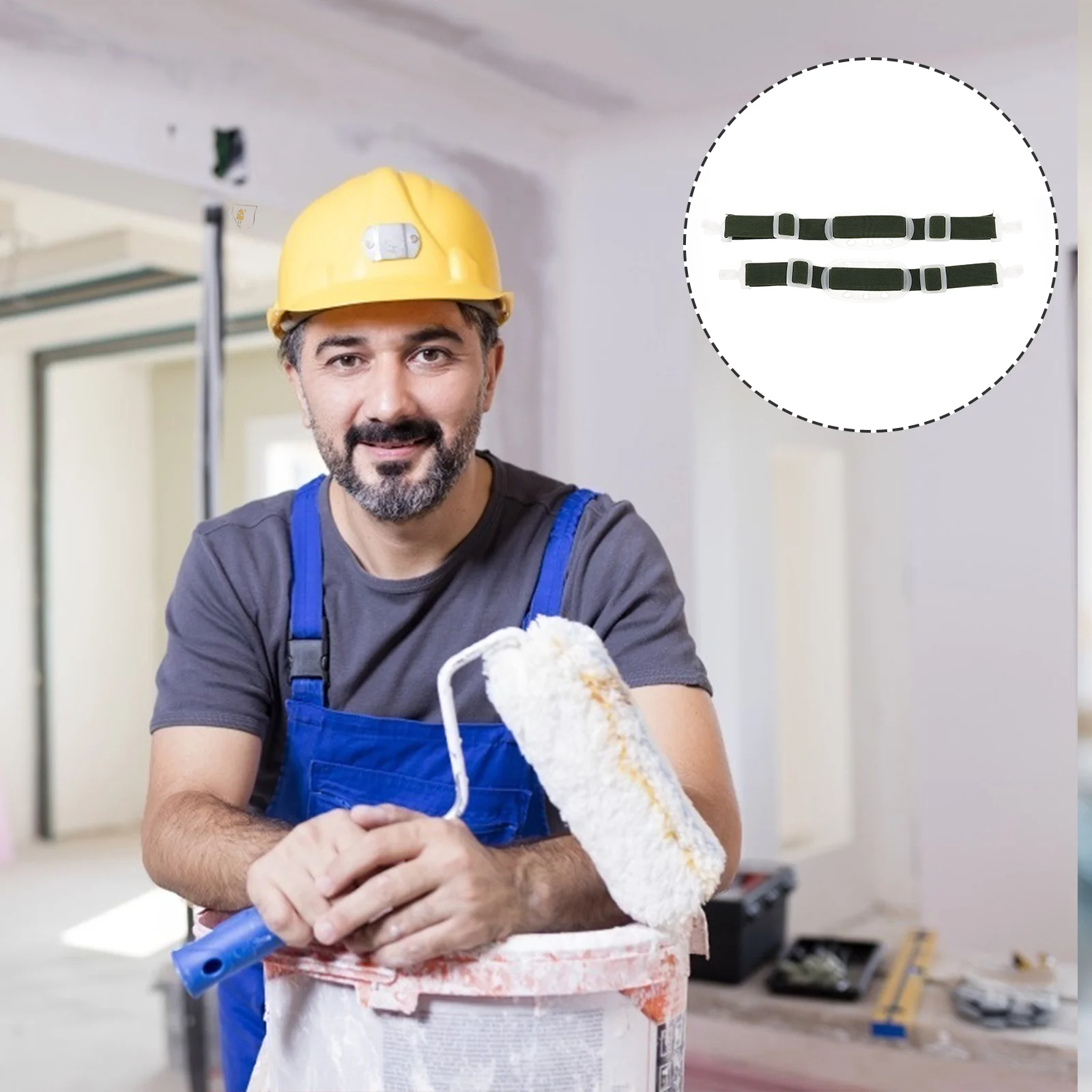 

2Pcs Safety Hardhats Strap Adjustable Chin Strap for Helmets Easy Fixing Comfortable and Convenient Working Accessories