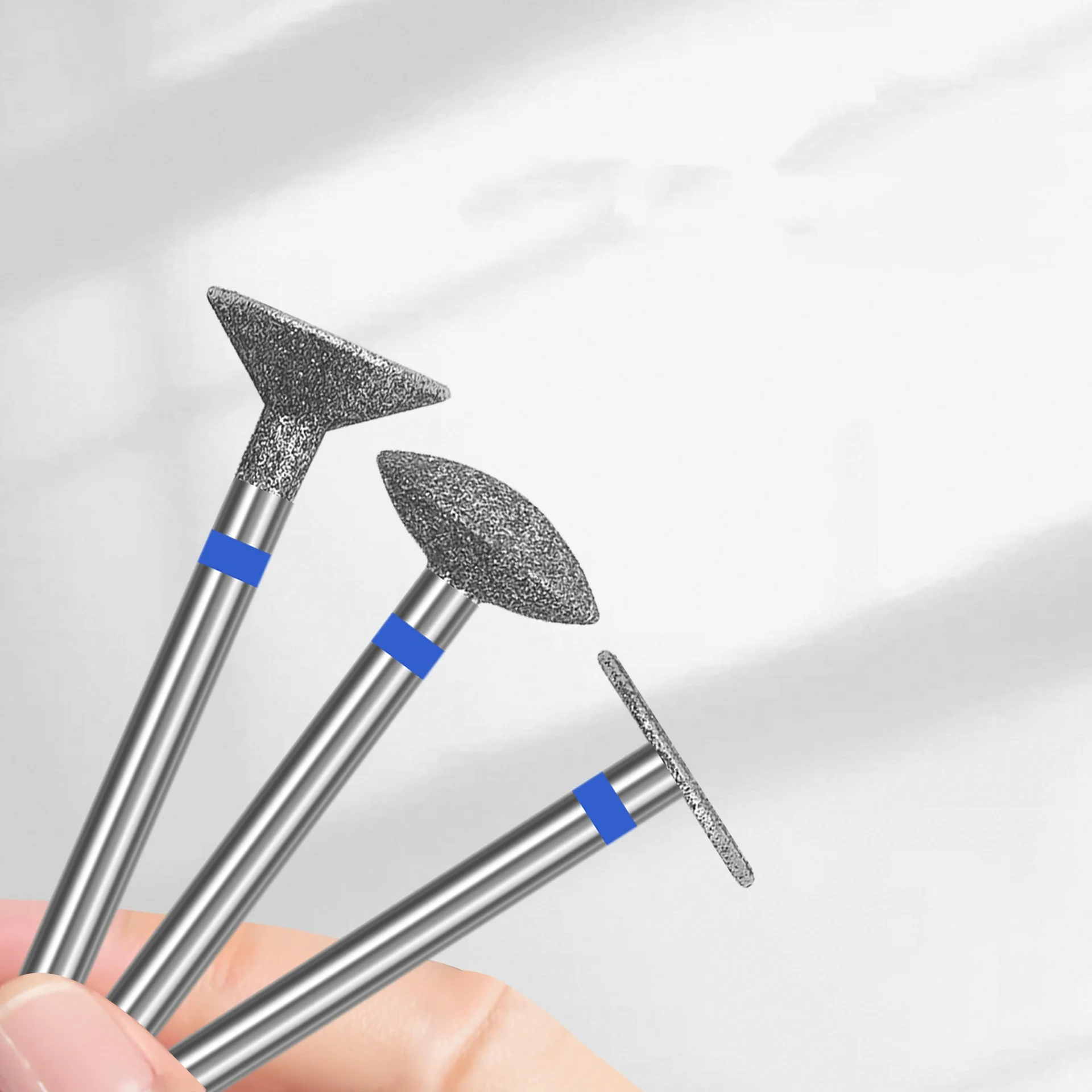 1Pc Carbide Frees Manicure Nail Boren Elektrische Nagelvijlen Blauw Slijpen Bits Mills Cutter Nail Art Gereedschap Meubi