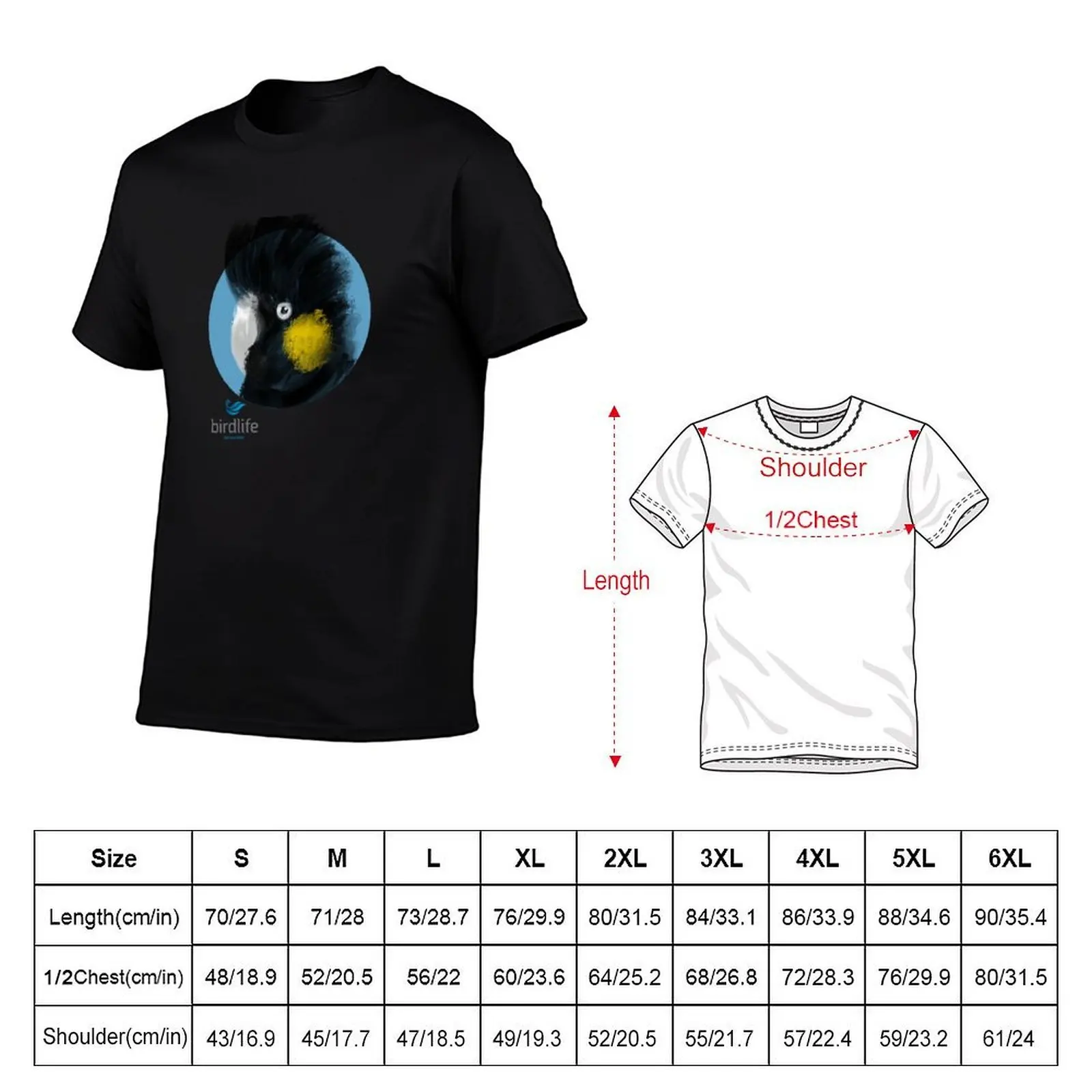 Black Cockatoo Birdlife Shoalhaven T-Shirt cotton t shirts man 100% man t shirt summer T-Shirt