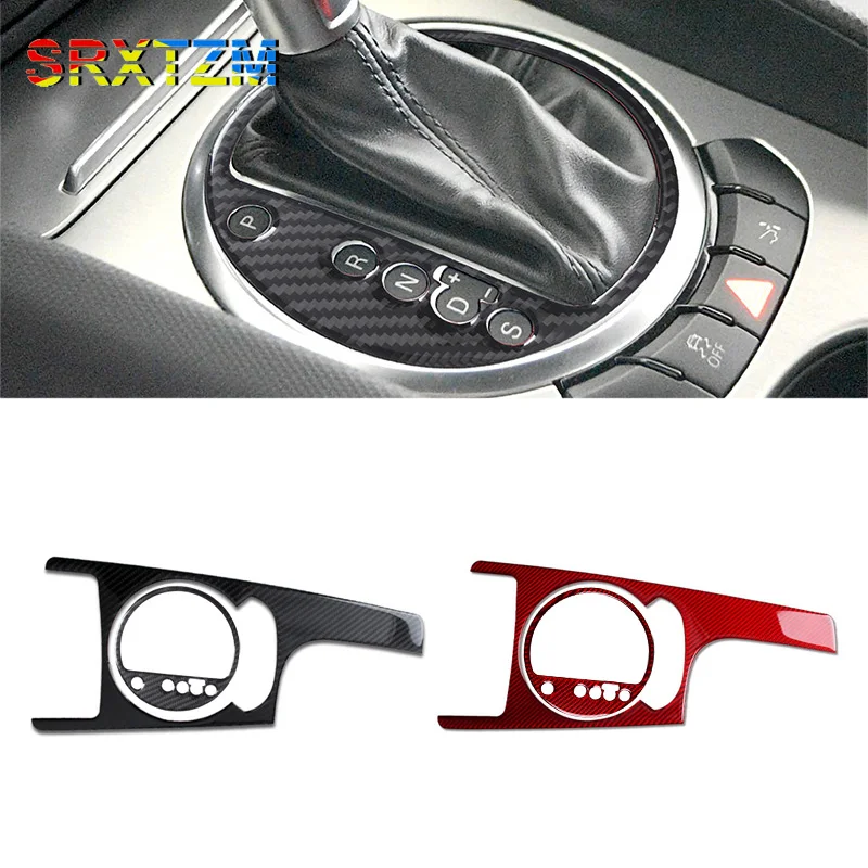 Car Gear Shift Panel Trim Real Carbon Fiber Sticker For Audi TT 8N 8J MK123 TTRS 2008-2014 Decorative Strip