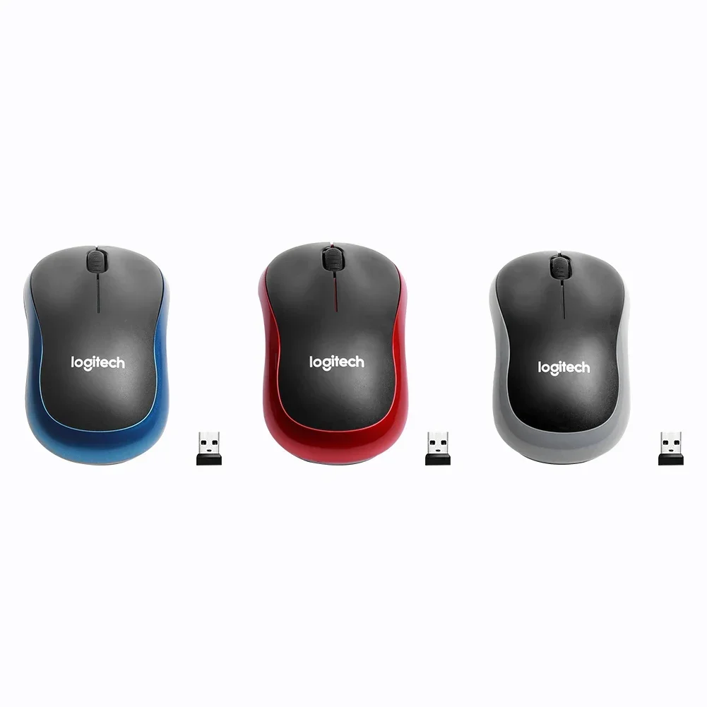 Logitech M185 Wireless Mouse 2.4Ghz USB Receiver 1000DPI Mute Optical Navigation Mice For PC/Laptop Silent Mouse