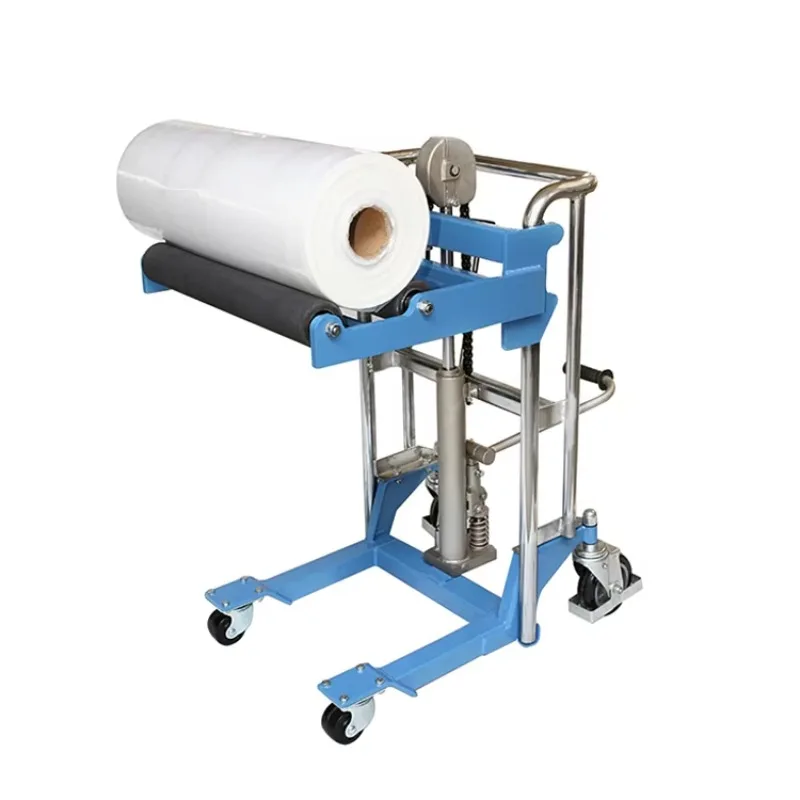

【Best-selling】PFG Light D-uty Manual Hydraulic Stacker With Roller Reel Lifter Paper Roll Stacker Roll Lifter