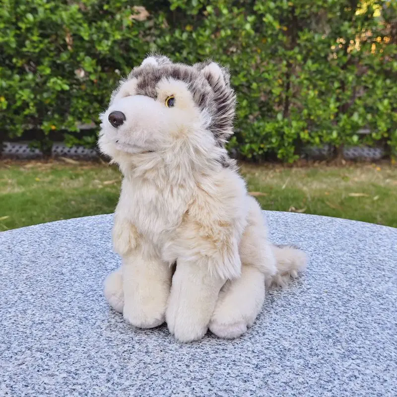 人工アラスカ子犬犬ぬいぐるみそり犬人形リアルな動物シミュレーションぬいぐるみかわいいおもちゃギフト