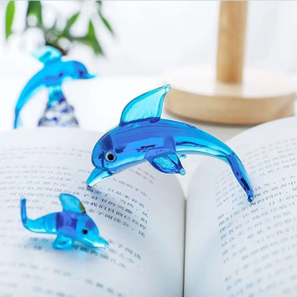 Ocean Theme Glass Dolphin Ornament Cute Creative Dolphin Decor Versatile Elegant Dolphin Statue Living Room