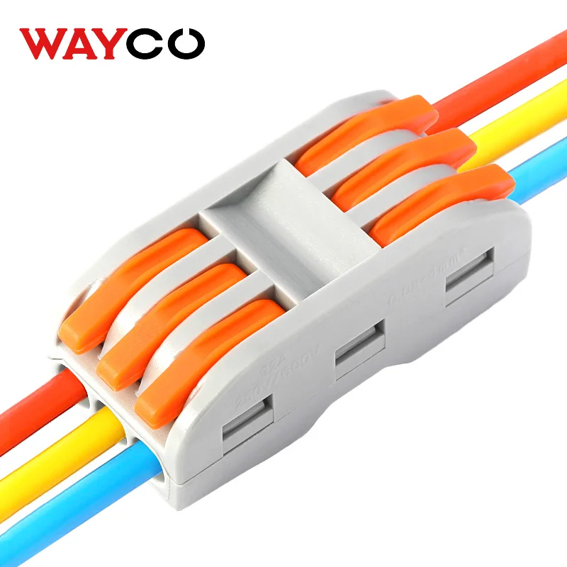 

Клеммная колодка с рычагом, 5 шт., электрический соединитель-разветвитель для быстрого соединения и сращивания кабеля проводника домашнего светодиодного светильника