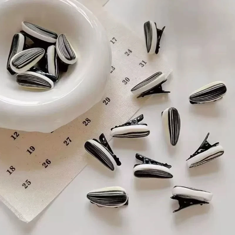 Mini Sunflower Seed Hair Clips Creative Funny Simulation Melon Seed Barrettes for Women Girls Side Clips Bangs Hairpins Headwear - view 5