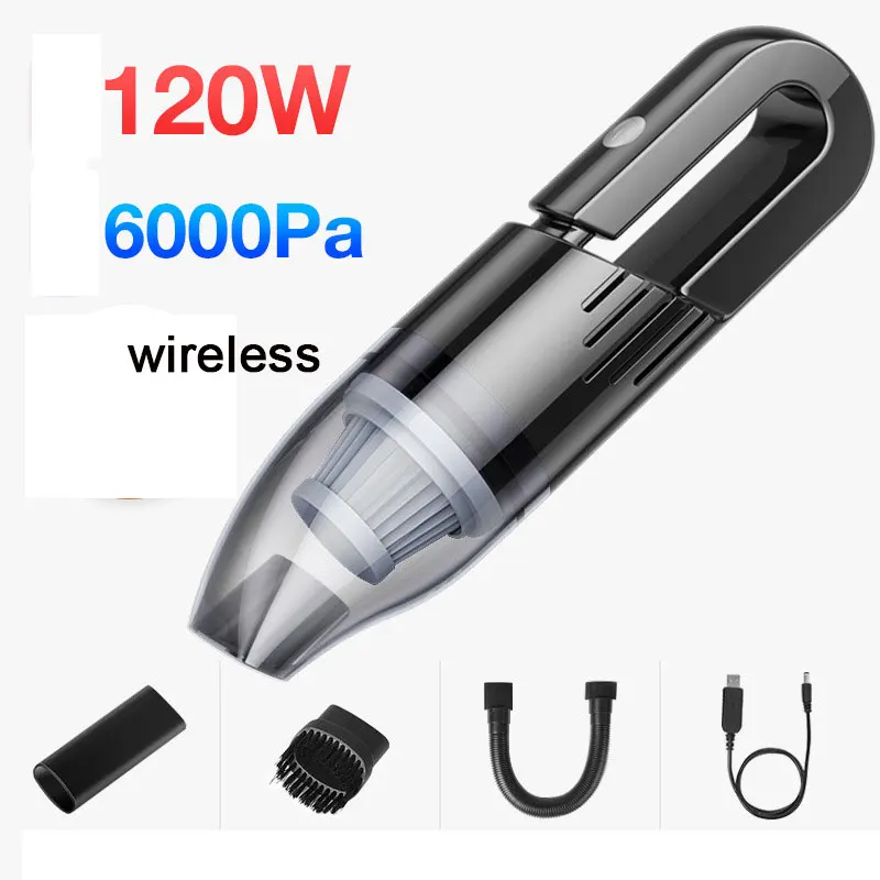 Przenośny odkurzacz samochodowy bezprzewodowy akumulator ręczny automatyczny odkurzacz 8000pa wysoki poziom ssania mocy