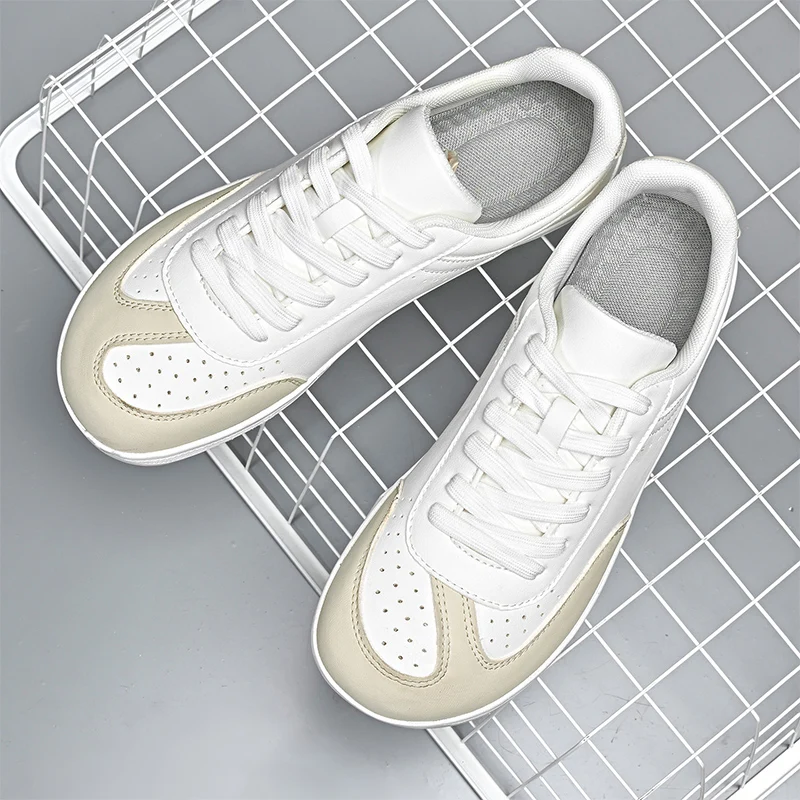 2026 Professional Squat Hard Pull Shoes For Men Women Wide Feet Leather Weight Lifting Shoes Couples White Yellow Indoor Gym view 4