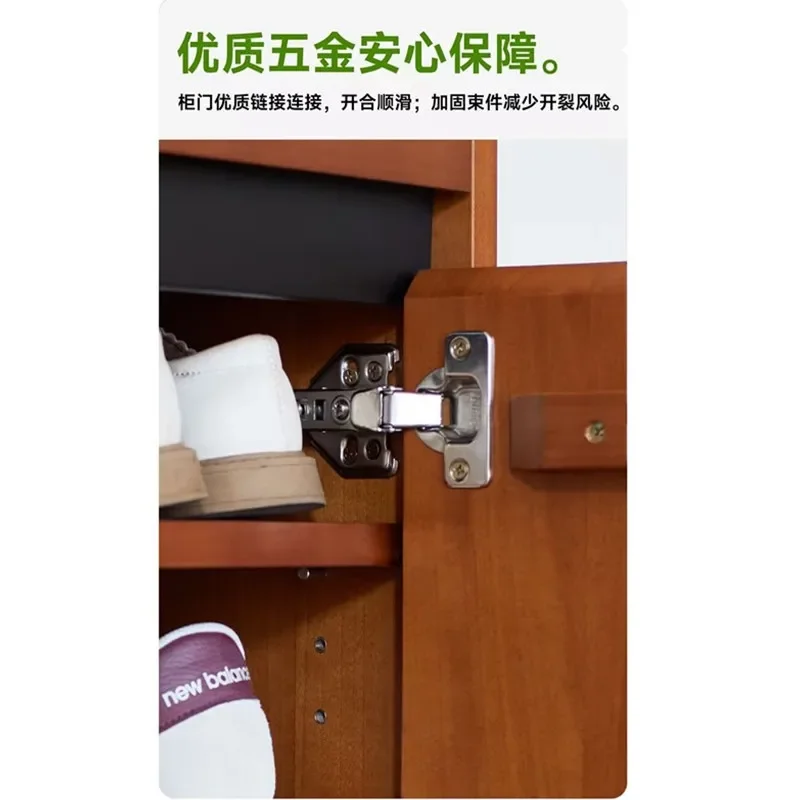 Armoire de rangement en bois massif pour petit appartement, armoire de séparation pour changement de chaussures de maison de grande capacité