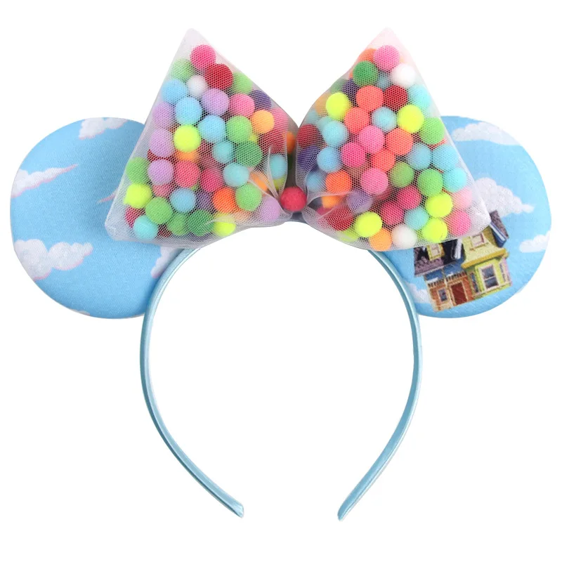 Mickey Mouse Ears Headbands Women Headwear Child Party Hair Accessories Up Disney Pixar Headband for Girls Kids Bow Hairbands