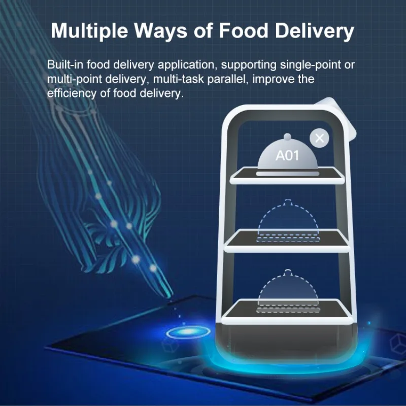 Robot di consegna commerciale automatico per la preparazione di ristoranti
