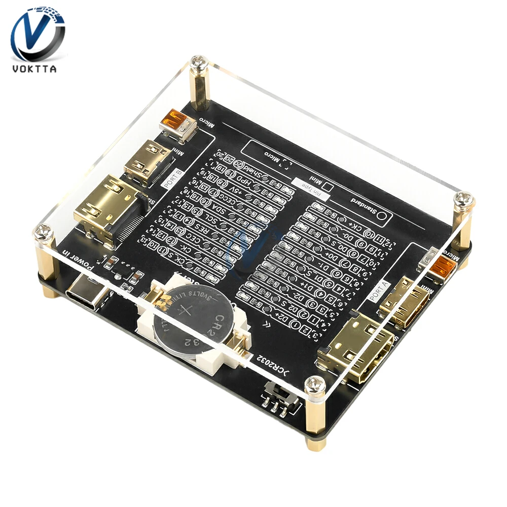 DC3-12V tipo-c testador de cabo placa de detecção de linha de dados usb para tipo-a tipo-b ferramenta de teste liga-desliga de falha de desconexão de curto-circuito