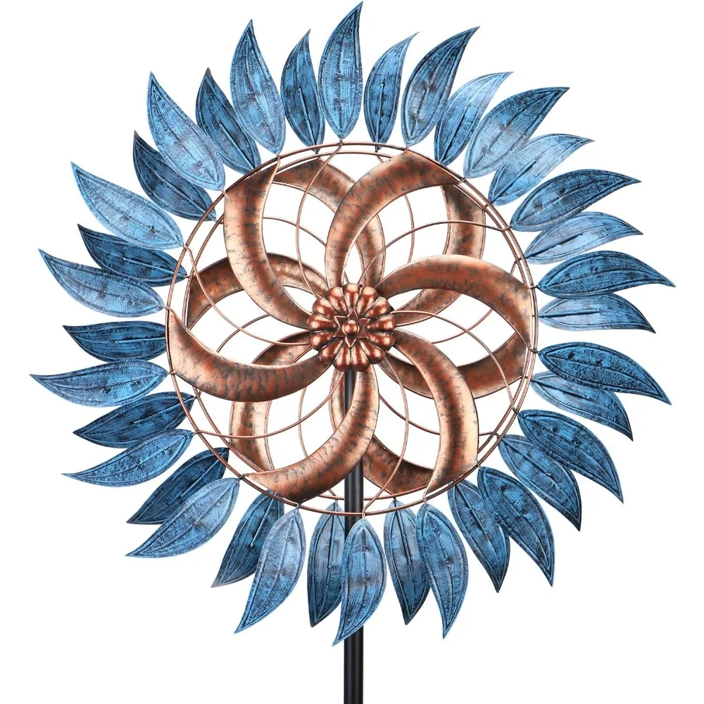 

Garden Wind Spinner, Large Windmill Metal, Large Two-Way Wind Sculptures for Patio Yard Decor, Garden Wind Spinner