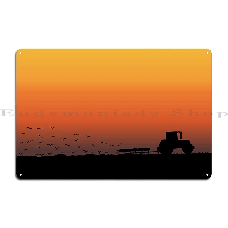 Ploughing The Field Metal Sign Club Bar Pub Home Customize Plaques Tin Sign Poster