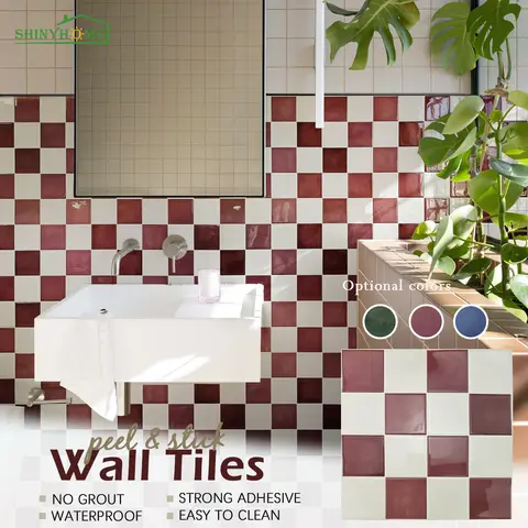 10/30 पीसी 3डी मोज़ेक शैली स्वयं चिपकने वाला दीवार टाइल रसोई बैकस्प्लैश रसोई दीवार सजावट के लिए उपयुक्त स्क्वायर 10.5 8 best sales रसोई के लिए बैक स्प्लैश - №3