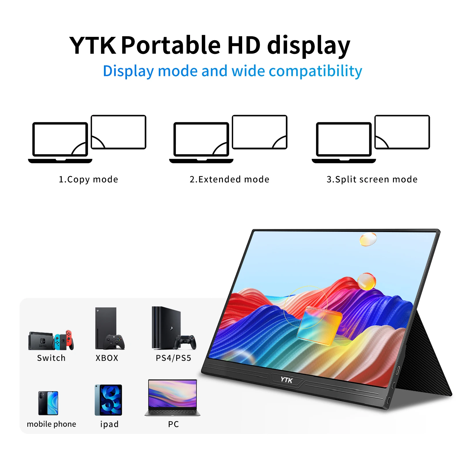 

144Hz Gaming portable monitor 15.6 inch 1080P IPS FHD laptop external expansion secondary screen ps4 Switch convenient monitor