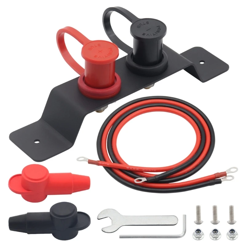 

Car Battery Jump Post Starter Battery Terminals Relocation Kit Quick Easy Charging Fit for Can AM x3 Lawn Mowers UTV ATV Boats