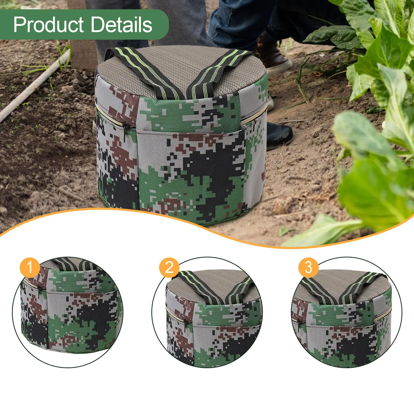 Lightweight Foam Garden Stool Round Work Seat Chair Artistic Outdoor Cushion for Picnics Fishing Footstool