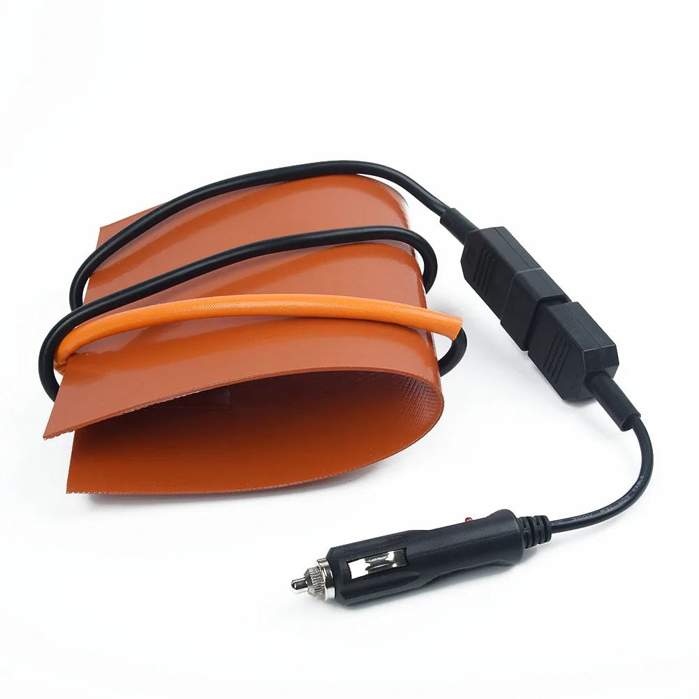 Temperature Silicone heating Pad Wires 12V Flexible Heater Parts Thermostat 65 degrees Delivery Bag Mat Orange