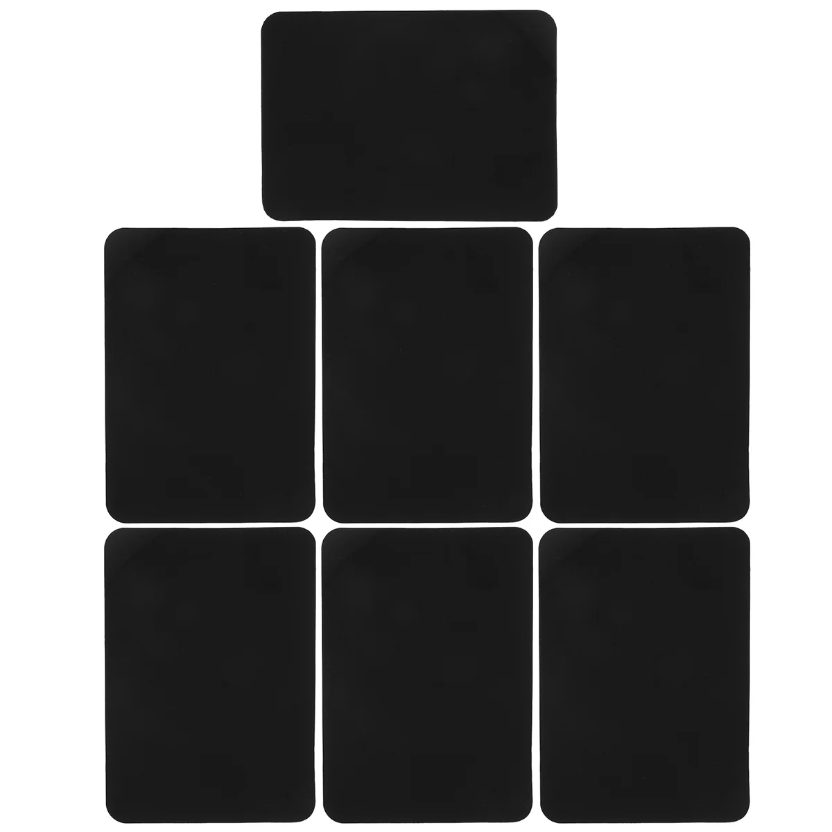 7pcs Rewritable Price Board Black PVC Advertising Chalkboards Signage Restaurant Supermarket Bakery Display Info Schedule