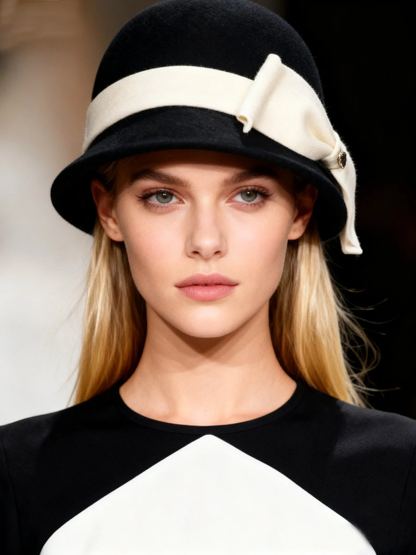 أنيقة فاخرة الشتاء الصوف ورأى الرامي القبعات للنساء أسود/أبيض حليقة حافة أفضل قبعة لحفل زفاف الكنيسة كوكتيل فستان حفلة الشاي #5