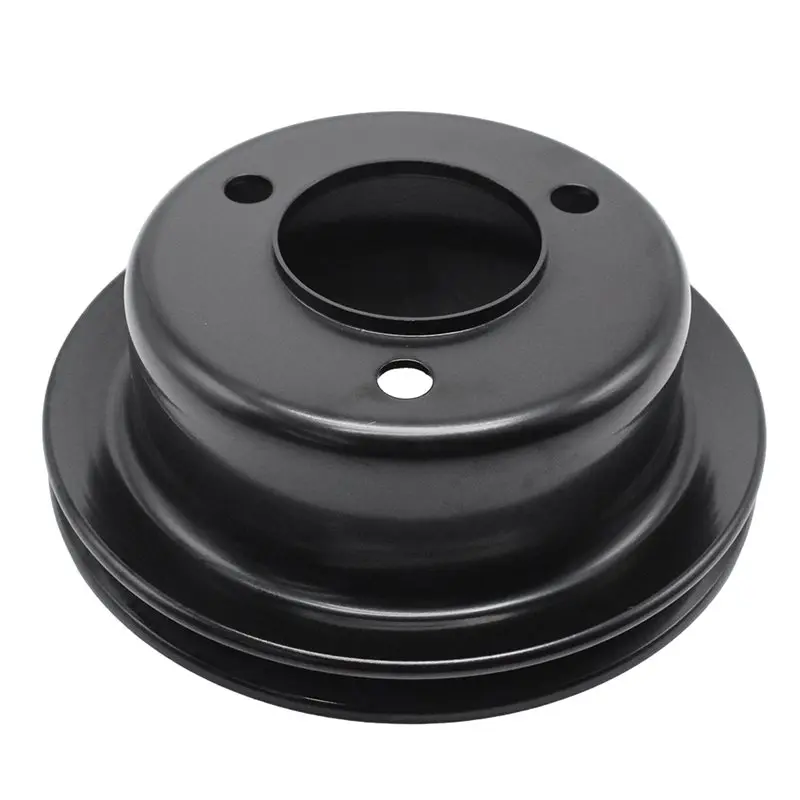 

For Ford Water Pump Pulley SB Ford Crank Pulley Single 2 Groove Black Steel 260 289 1965-67 V8 Mustang