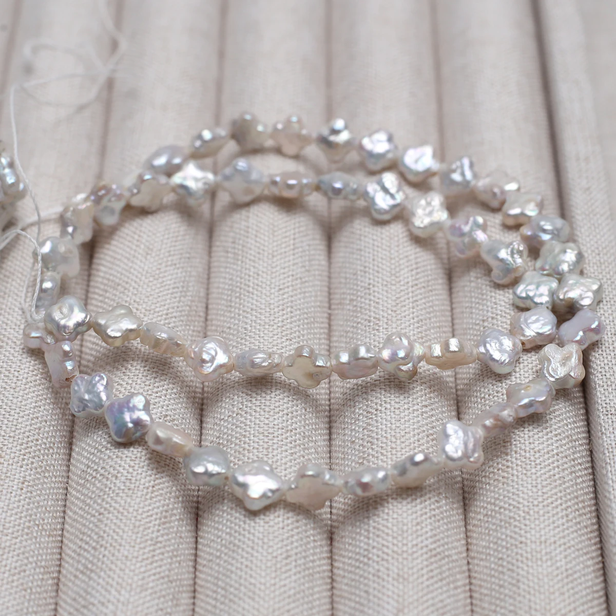 

7x7mm AAAAA Natural Freshwater White Baroque Small Cross Pearl Bead Jewelry Make DIY Necklace Bracelet Accessories Wedding Gift