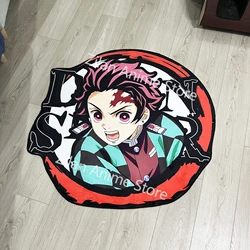 Customization Irregular Anime Rugs Demon Slayer Tanjirou Cartoon Handmade Carpet Area Rug for Home Decor