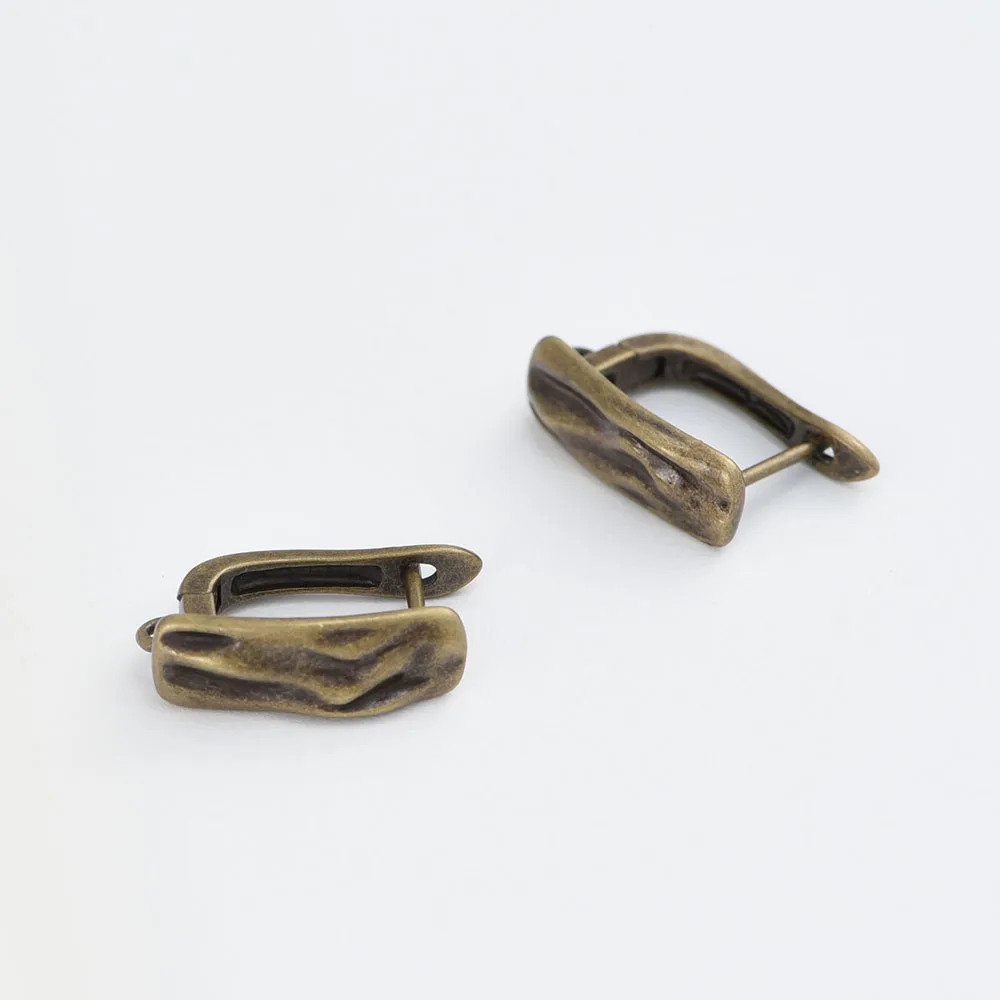 1 Paar antikbronze-/18K vergoldete/rhodiumplattierte Messing-Ohrringhaken für DIY-Schmuckherstellungszubehör für Damen – Detail 3