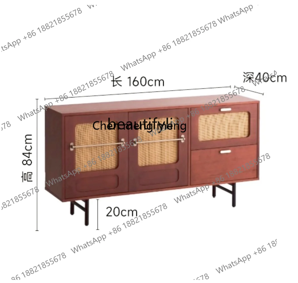 

Тумба под телевизор z10 Mid-Ancient Wall Cabinet, буфет, винтажный шкаф для хранения из ротанга для гостиной