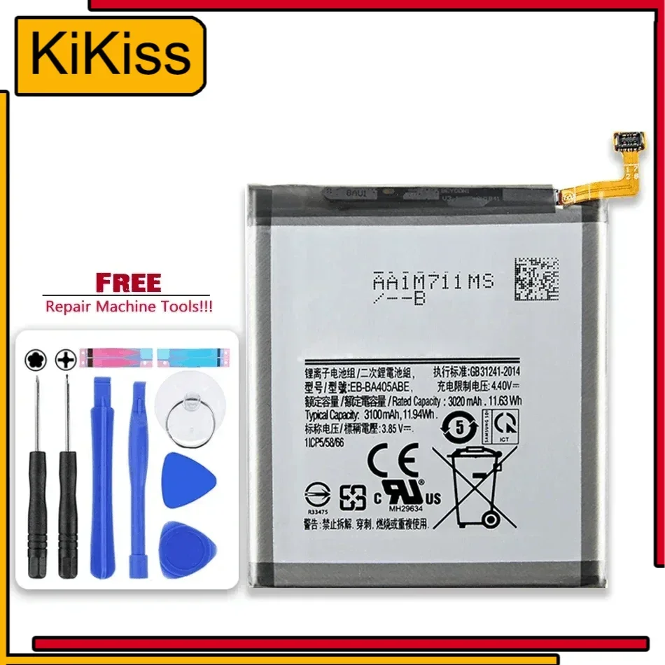 EB-BA405ABE EB-BA405ABU 3100mAh battery For SAMSUNG Galaxy A40 2019 SM-A405FM/DS A405FN/DS GH82-19582A + Tools