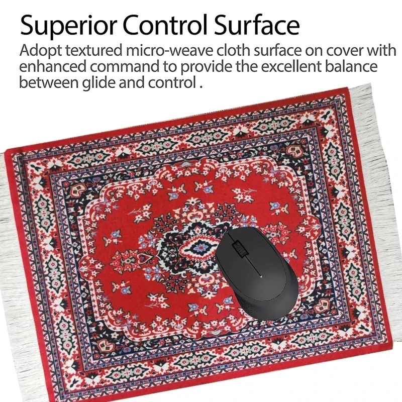 PC Mousepad Karpet Persia Gaya Karet Antiselip Awet Cetakan Persegi Panjang Alas Mouse Gaming Alas Tablet Komputer