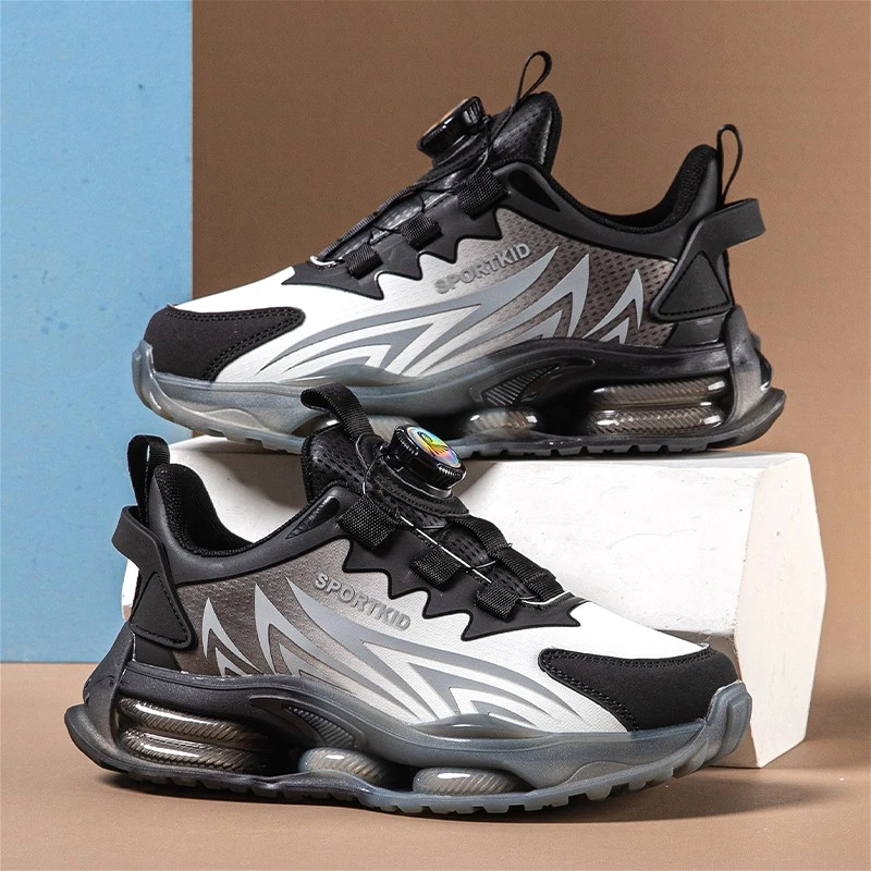 

New Childrens Boy Sneakers Lightweight Shock Absorbing Kids Breathable Sports Shoes Fashion Luxury Design Boys Basketball Shoes